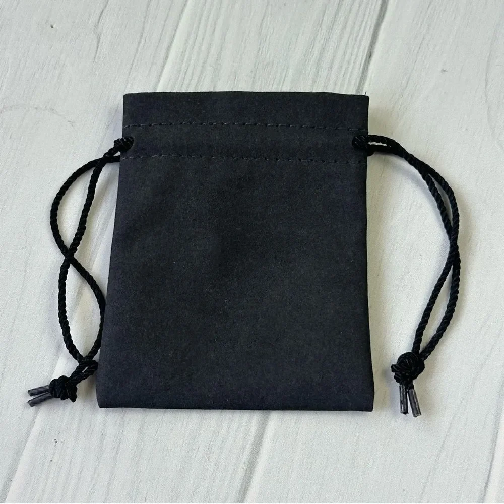 David Yurman Charcoal Gray Velvet Jewelry Drawstring Pouch Bracelet Storage Bag